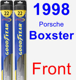 Front Wiper Blade Pack for 1998 Porsche Boxster - Hybrid