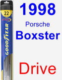 Driver Wiper Blade for 1998 Porsche Boxster - Hybrid