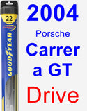 Driver Wiper Blade for 2004 Porsche Carrera GT - Hybrid