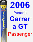 Passenger Wiper Blade for 2006 Porsche Carrera GT - Hybrid