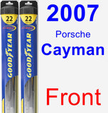 Front Wiper Blade Pack for 2007 Porsche Cayman - Hybrid