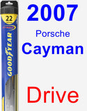 Driver Wiper Blade for 2007 Porsche Cayman - Hybrid