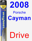 Driver Wiper Blade for 2008 Porsche Cayman - Hybrid