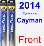 Front Wiper Blade Pack for 2014 Porsche Cayman - Hybrid