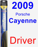 Driver Wiper Blade for 2009 Porsche Cayenne - Hybrid