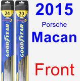 Front Wiper Blade Pack for 2015 Porsche Macan - Hybrid