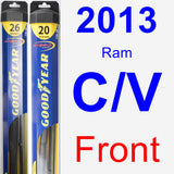 Front Wiper Blade Pack for 2013 Ram C/V - Hybrid