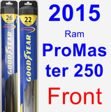 Front Wiper Blade Pack for 2015 Ram ProMaster 2500 - Hybrid