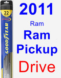 Driver Wiper Blade for 2011 Ram Ram Pickup - Hybrid