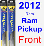 Front Wiper Blade Pack for 2012 Ram Ram Pickup - Hybrid