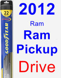 Driver Wiper Blade for 2012 Ram Ram Pickup - Hybrid