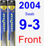 Front Wiper Blade Pack for 2004 Saab 9-3 - Hybrid