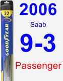 Passenger Wiper Blade for 2006 Saab 9-3 - Hybrid