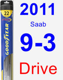 Driver Wiper Blade for 2011 Saab 9-3 - Hybrid