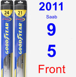 Front Wiper Blade Pack for 2011 Saab 9-5 - Hybrid