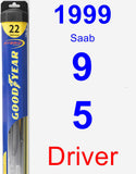 Driver Wiper Blade for 1999 Saab 9-5 - Hybrid