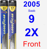 Front Wiper Blade Pack for 2005 Saab 9-2X - Hybrid