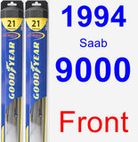 Front Wiper Blade Pack for 1994 Saab 9000 - Hybrid