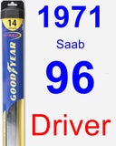 Driver Wiper Blade for 1971 Saab 96 - Hybrid