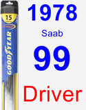 Driver Wiper Blade for 1978 Saab 99 - Hybrid