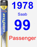 Passenger Wiper Blade for 1978 Saab 99 - Hybrid