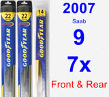 Front & Rear Wiper Blade Pack for 2007 Saab 9-7x - Hybrid