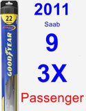 Passenger Wiper Blade for 2011 Saab 9-3X - Hybrid