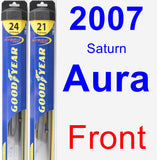 Front Wiper Blade Pack for 2007 Saturn Aura - Hybrid