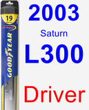 Driver Wiper Blade for 2003 Saturn L300 - Hybrid