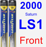 Front Wiper Blade Pack for 2000 Saturn LS1 - Hybrid