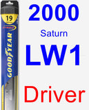 Driver Wiper Blade for 2000 Saturn LW1 - Hybrid