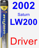 Driver Wiper Blade for 2002 Saturn LW200 - Hybrid