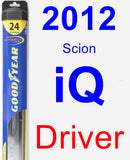 Driver Wiper Blade for 2012 Scion iQ - Hybrid