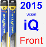 Front Wiper Blade Pack for 2015 Scion iQ - Hybrid