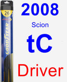 Driver Wiper Blade for 2008 Scion tC - Hybrid