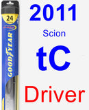 Driver Wiper Blade for 2011 Scion tC - Hybrid