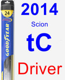 Driver Wiper Blade for 2014 Scion tC - Hybrid