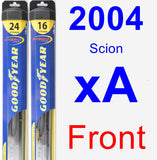 Front Wiper Blade Pack for 2004 Scion xA - Hybrid