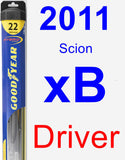 Driver Wiper Blade for 2011 Scion xB - Hybrid