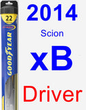 Driver Wiper Blade for 2014 Scion xB - Hybrid