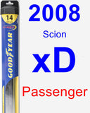 Passenger Wiper Blade for 2008 Scion xD - Hybrid