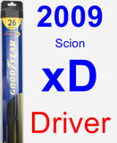 Driver Wiper Blade for 2009 Scion xD - Hybrid