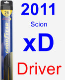 Driver Wiper Blade for 2011 Scion xD - Hybrid