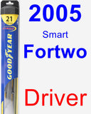 Driver Wiper Blade for 2005 Smart Fortwo - Hybrid