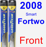 Front Wiper Blade Pack for 2008 Smart Fortwo - Hybrid