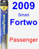 Passenger Wiper Blade for 2009 Smart Fortwo - Hybrid