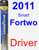 Driver Wiper Blade for 2011 Smart Fortwo - Hybrid