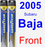 Front Wiper Blade Pack for 2005 Subaru Baja - Hybrid