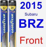 Front Wiper Blade Pack for 2015 Subaru BRZ - Hybrid