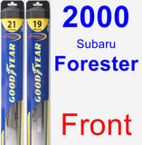 Front Wiper Blade Pack for 2000 Subaru Forester - Hybrid